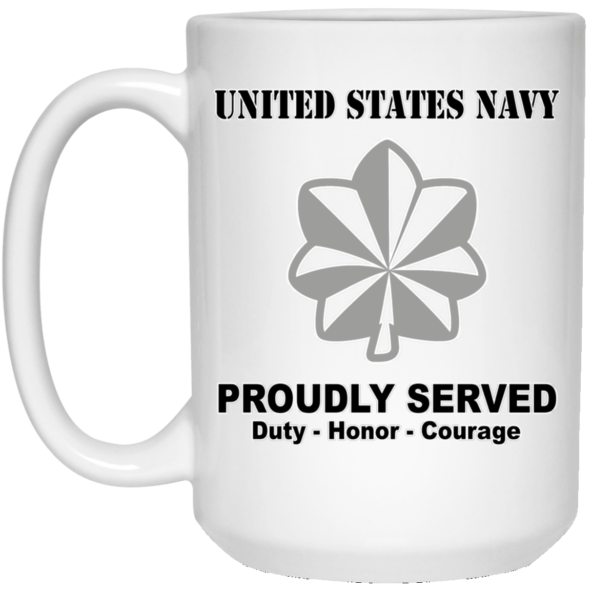 US Navy O-5 Commander O5 CDR Senior Officer Ranks T shirt White Coffee Mug - Stainless Travel Mug-Mug-Navy-Officer-Veterans Nation