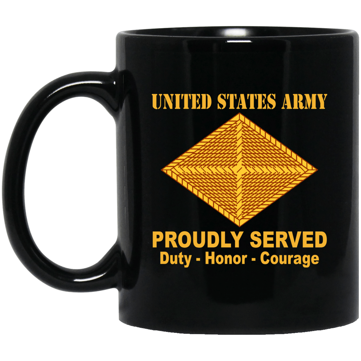 US Army Finance Corps Black Mug 11 oz - 15 oz-Mug-Army-Branch-Veterans Nation
