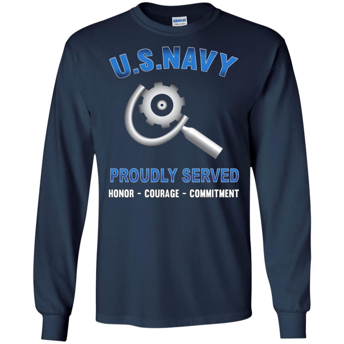 U.S Navy Machinery repairman Navy MR - Proudly Served T-Shirt For Men On Front-TShirt-Navy-Veterans Nation