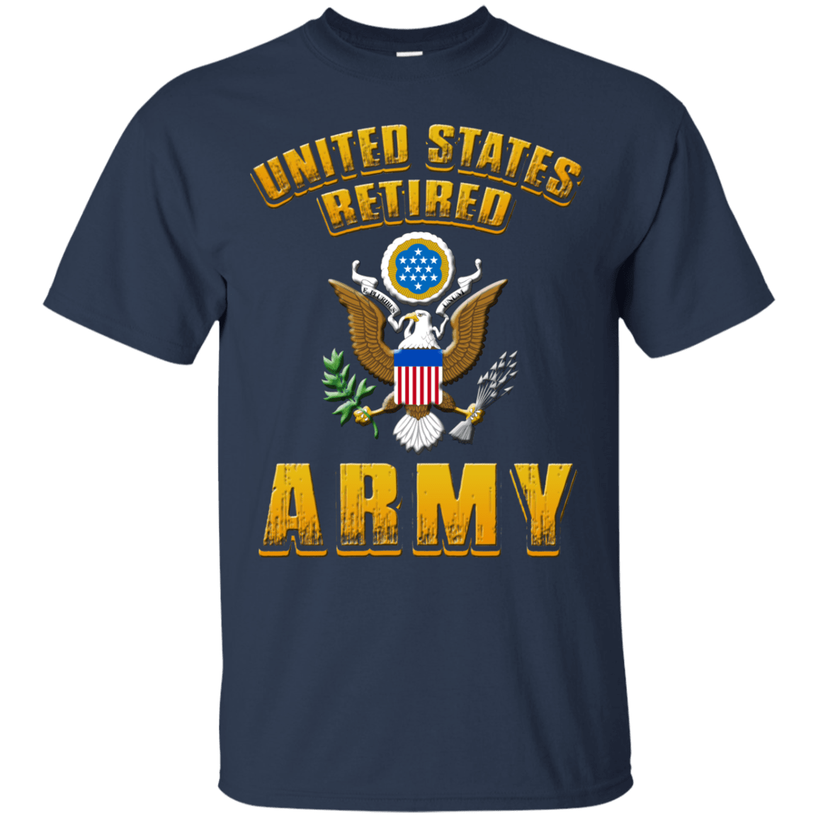 US Retired Army Veteran Front T Shirts-TShirt-Army-Veterans Nation