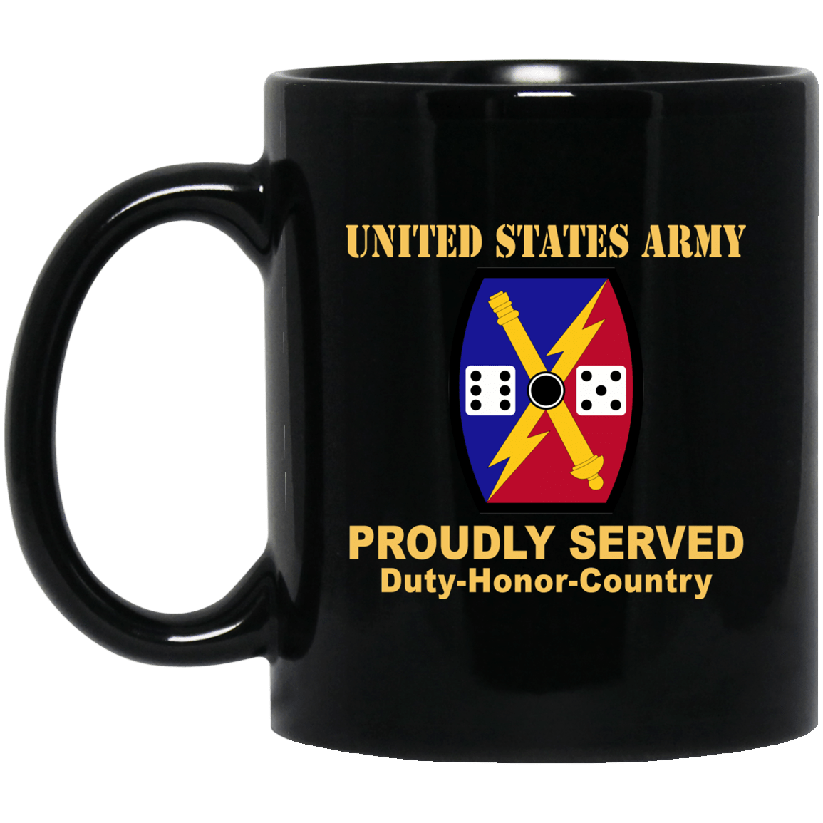 US ARMY 65 FIRES BRIGADE - 11 oz - 15 oz Black Mug-Mug-Army-CSIB-Veterans Nation