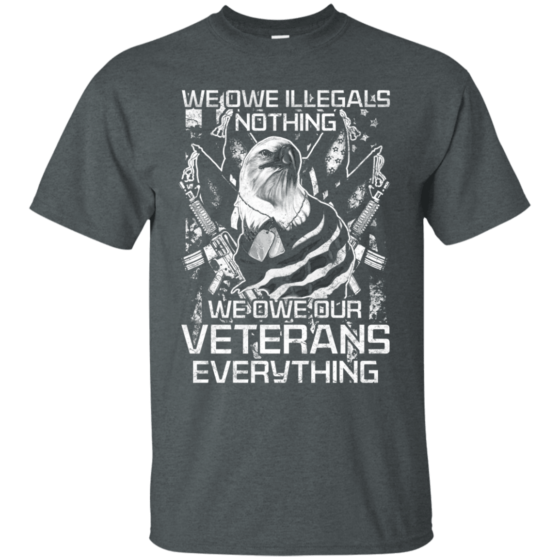 Military T-Shirt "We Owe Our Veterans Everything Men" Front-TShirt-General-Veterans Nation