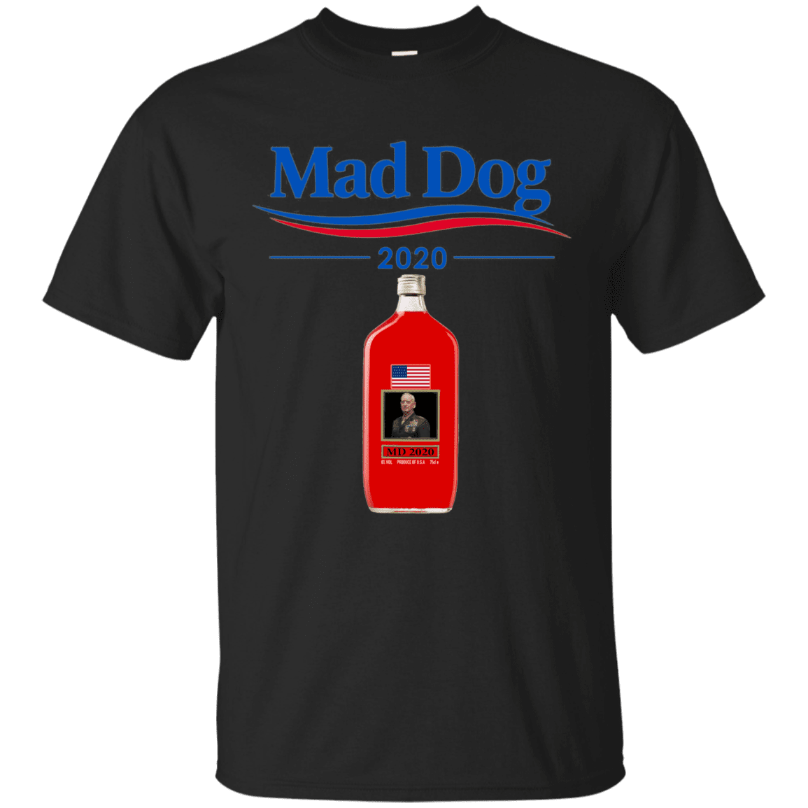 Military T-Shirt "Funny Mad Dog 2020 Red Men" Front-TShirt-General-Veterans Nation