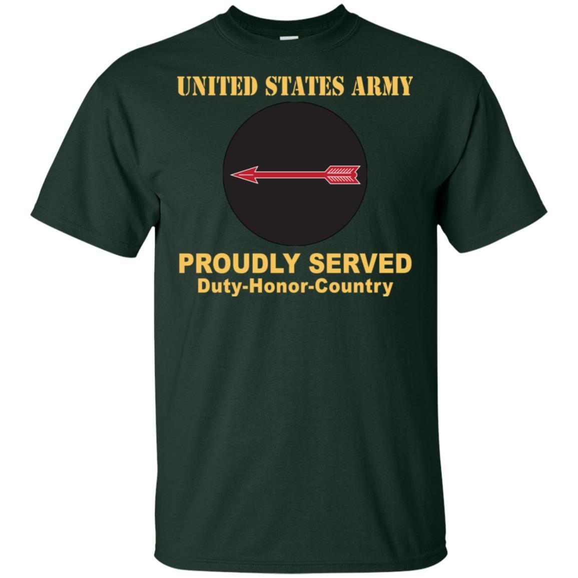 US ARMY CSIB ASYMMETRIC WARFARE GROUP- Proudly Served T-Shirt On Front For Men-TShirt-Army-Veterans Nation