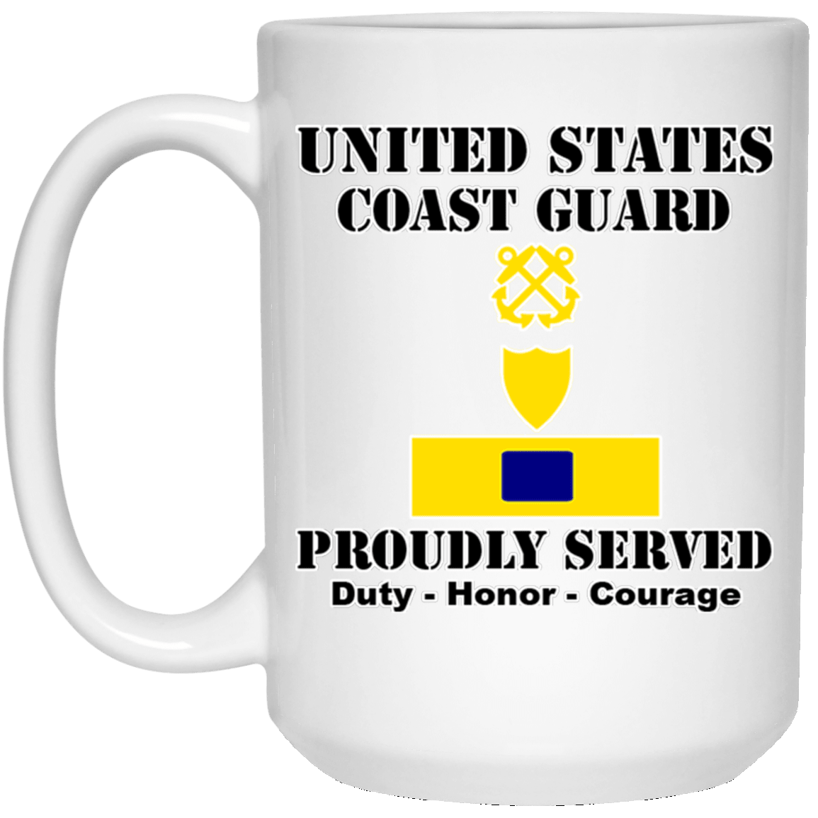 US Coast Guard W-4 Chief Warrant Officer 4 W4 CWO-4 Chief Warrant Officer White Coffee Mug - Stainless Travel Mug-Mug-USCG-Officer-Veterans Nation