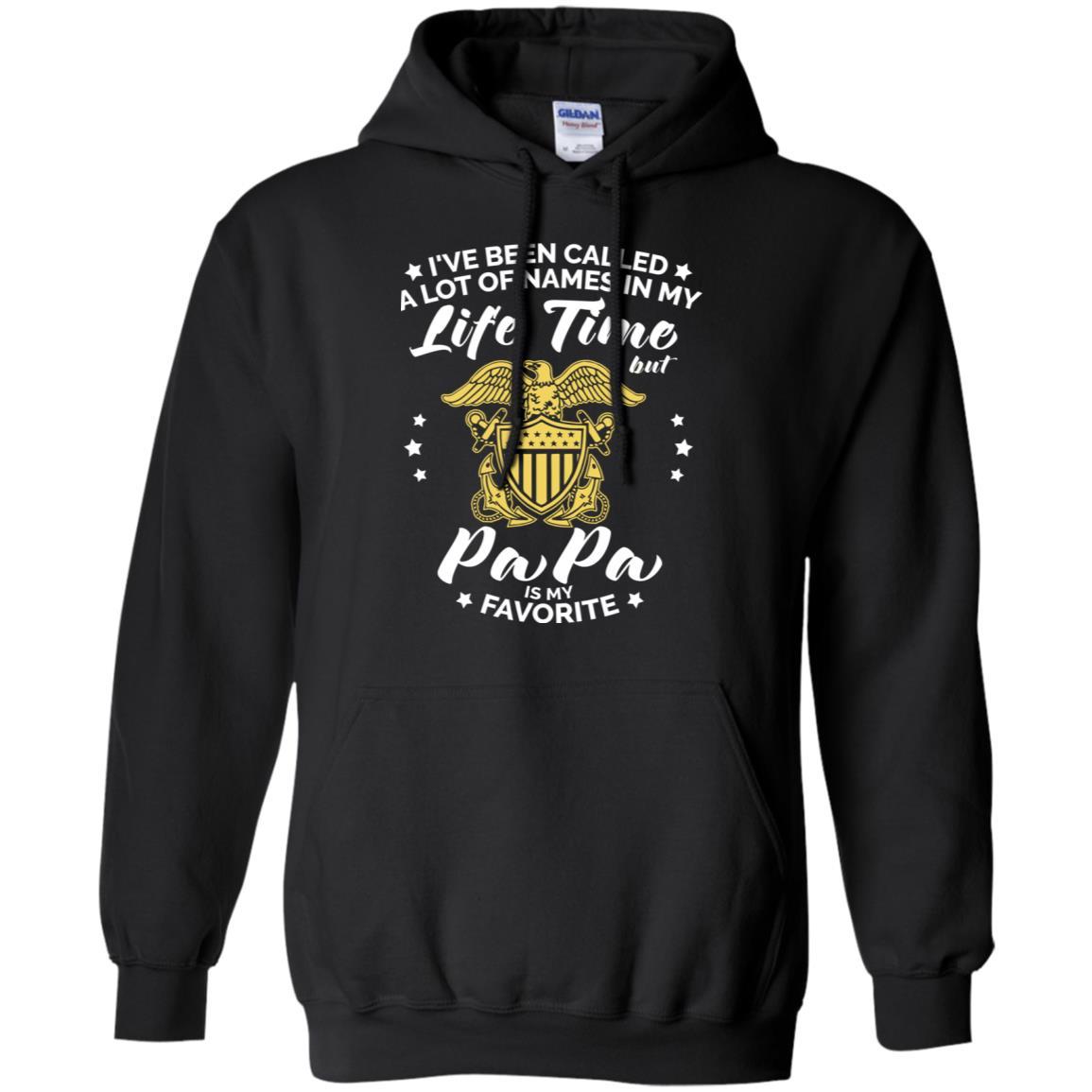 i've been called a lot of things in my life but papa - NAVY T-Shirt On Front-TShirt-Navy-Veterans Nation