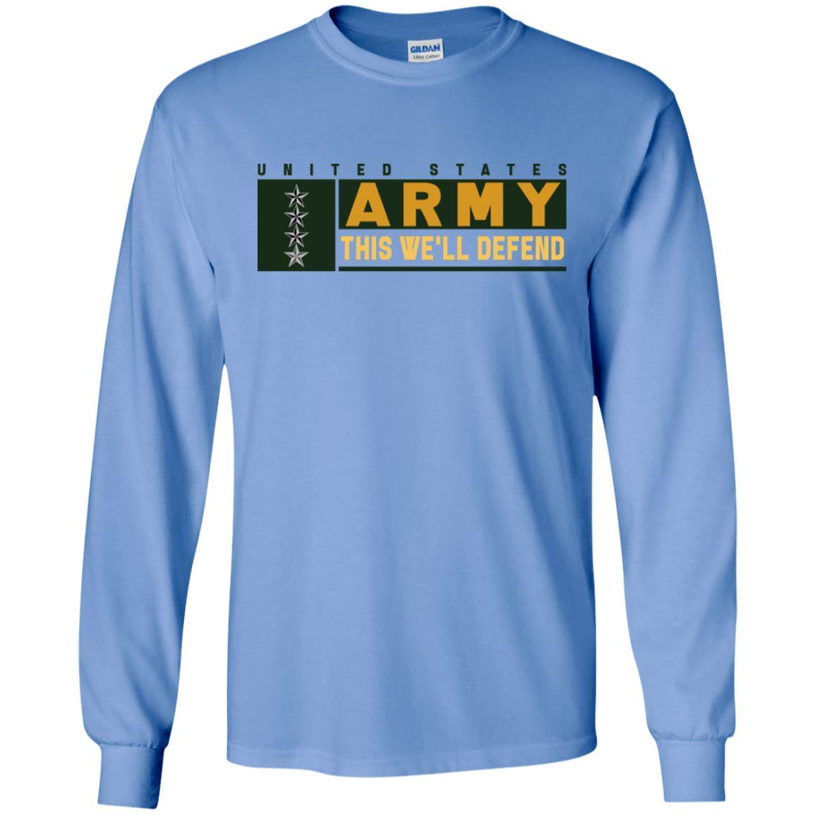 US Army O-10 This We Will Defend T-Shirt On Front For Men-TShirt-Army-Veterans Nation