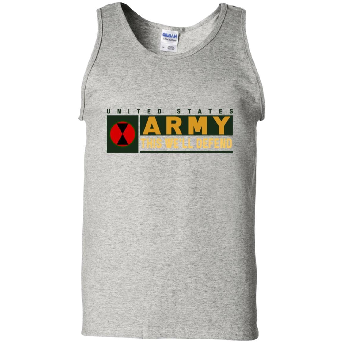 US Army 7th Infantry Division- This We'll Defend T-Shirt On Front For Men-TShirt-Army-Veterans Nation