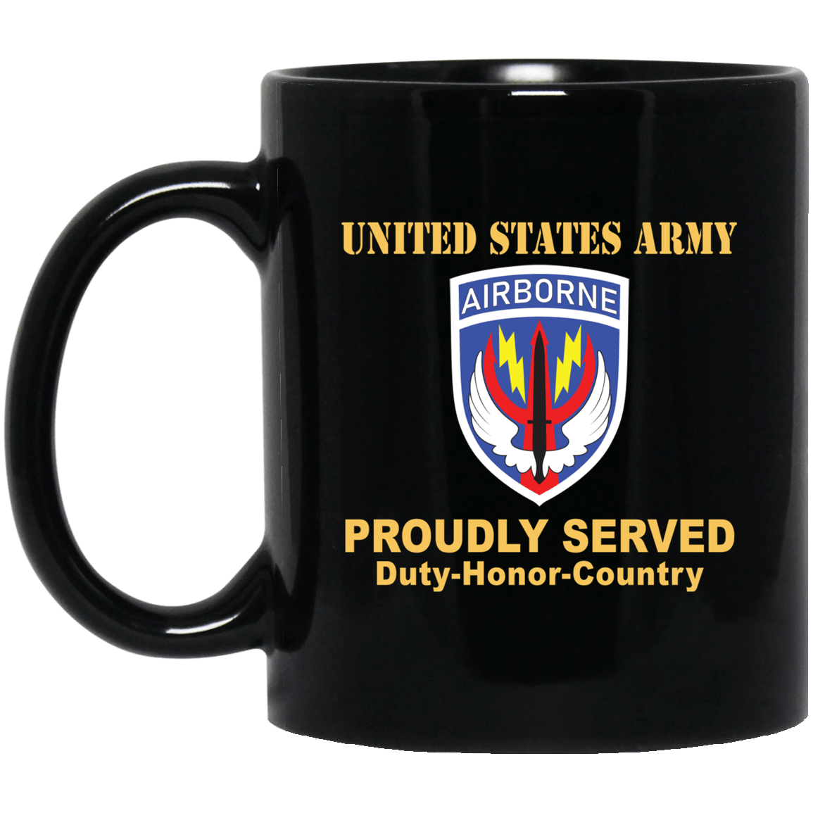 US ARMY SPECIAL OPERATIONS COMMAND CENTRAL- 11 oz - 15 oz Black Mug-Mug-Army-CSIB-Veterans Nation