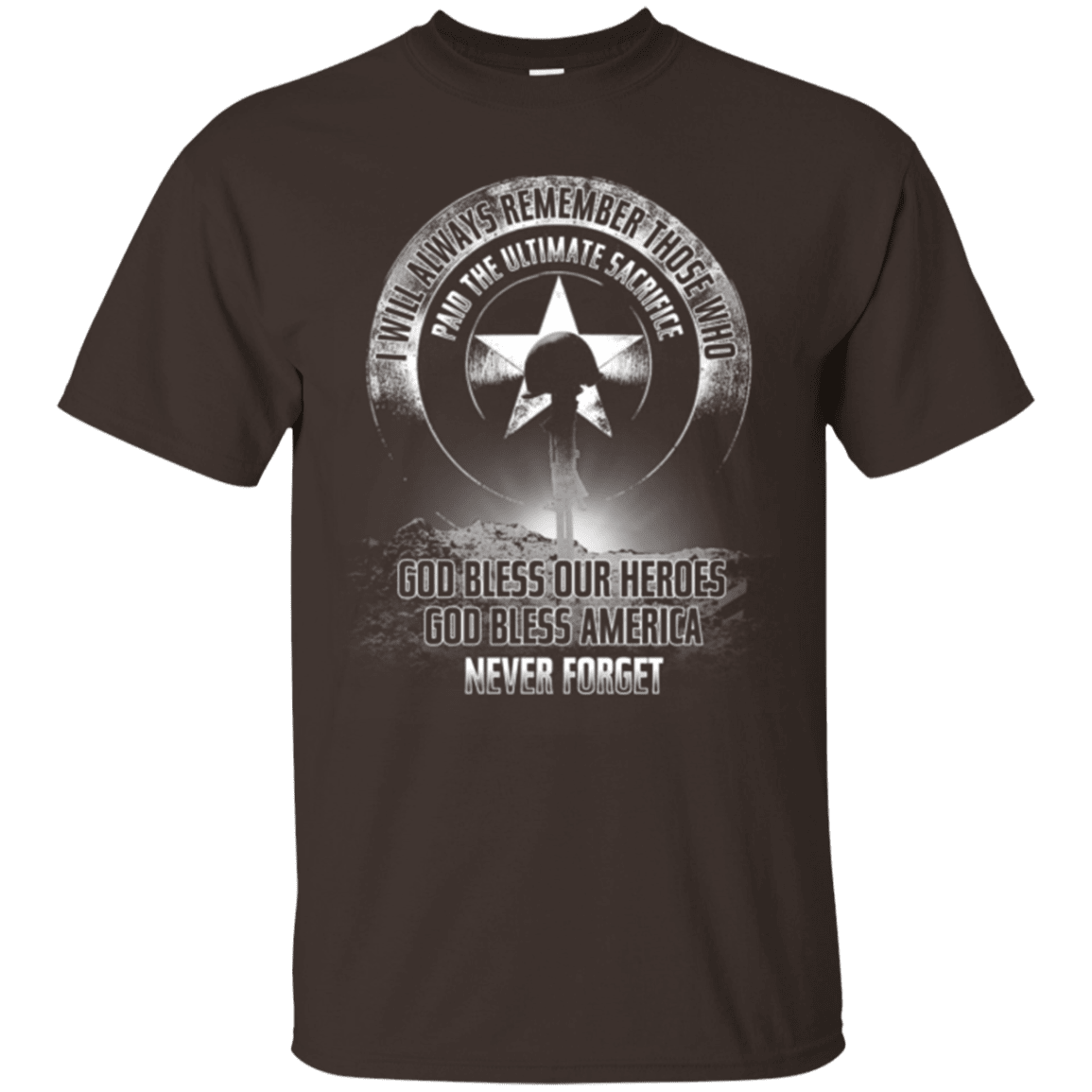 Military T-Shirt "Never Forget Who Paid The Ultimate Sacrifice"-TShirt-General-Veterans Nation