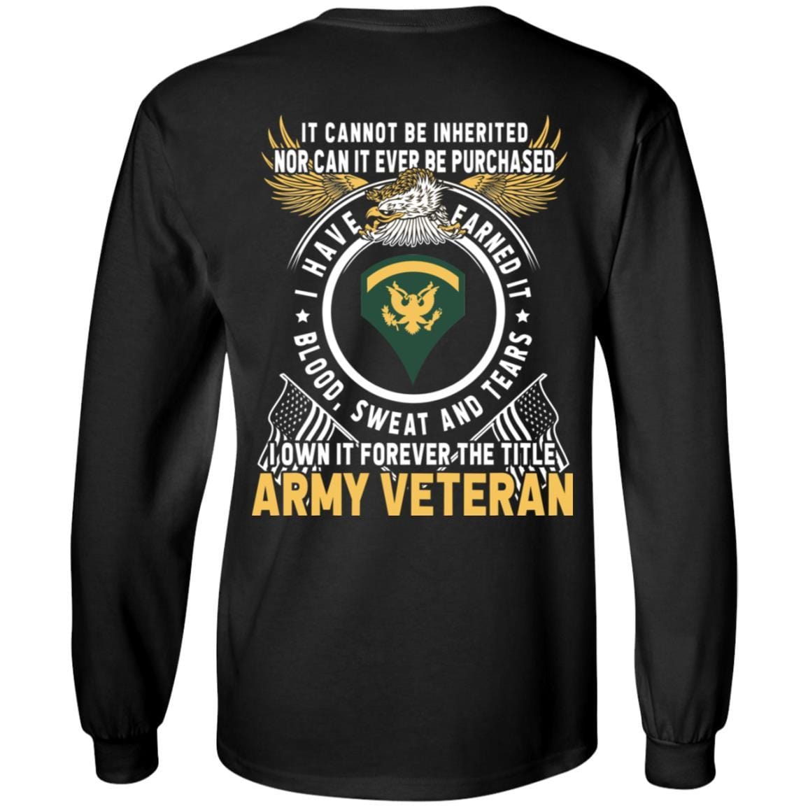 US Army E-5 SPC E5 Specialist Ranks T-Shirt For Men On Back-TShirt-Army-Veterans Nation
