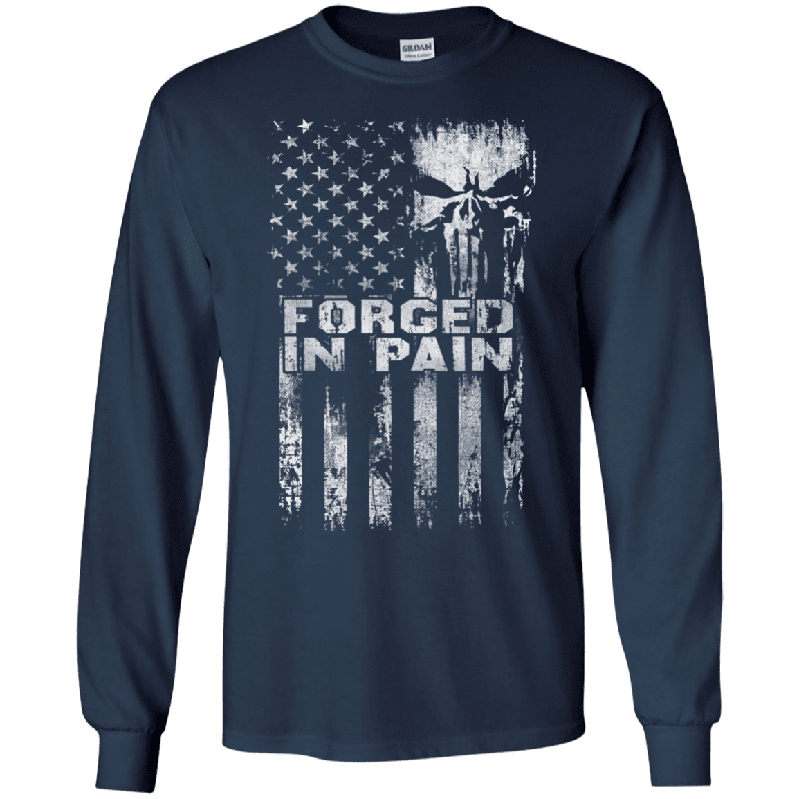 Military T-Shirt "VETERAN FORGED IN PAIN"-TShirt-General-Veterans Nation