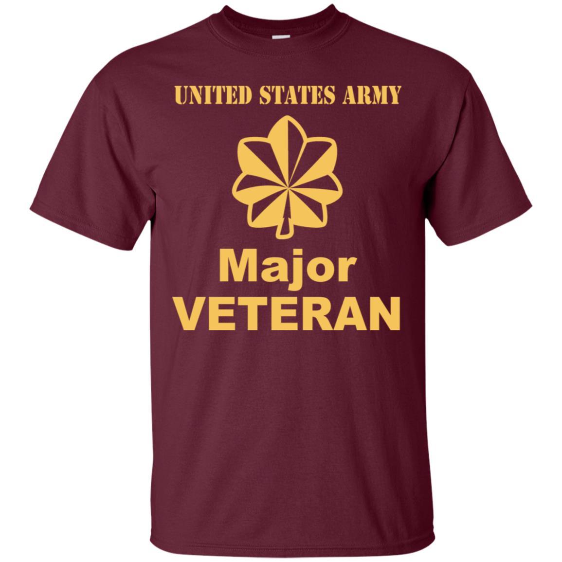 US Army O-4 Major O4 MAJ Field Officer Ranks Veteran Men T Shirt On Front-TShirt-Army-Veterans Nation