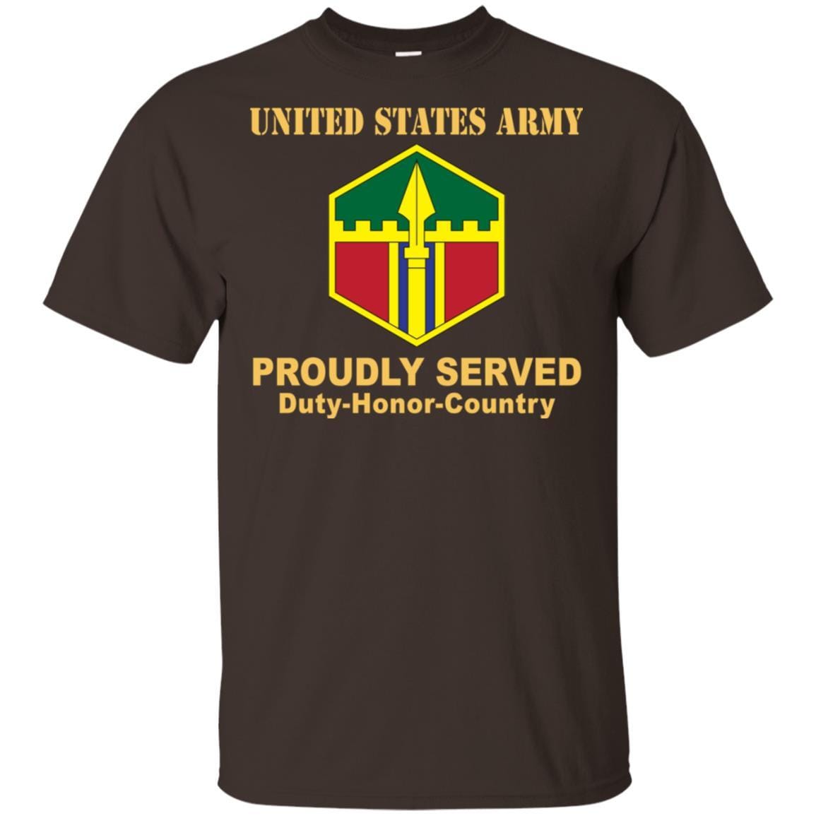 US ARMY 301ST MANEUVER ENHANCEMENT BRIGADE- Proudly Served T-Shirt On Front For Men-TShirt-Army-Veterans Nation