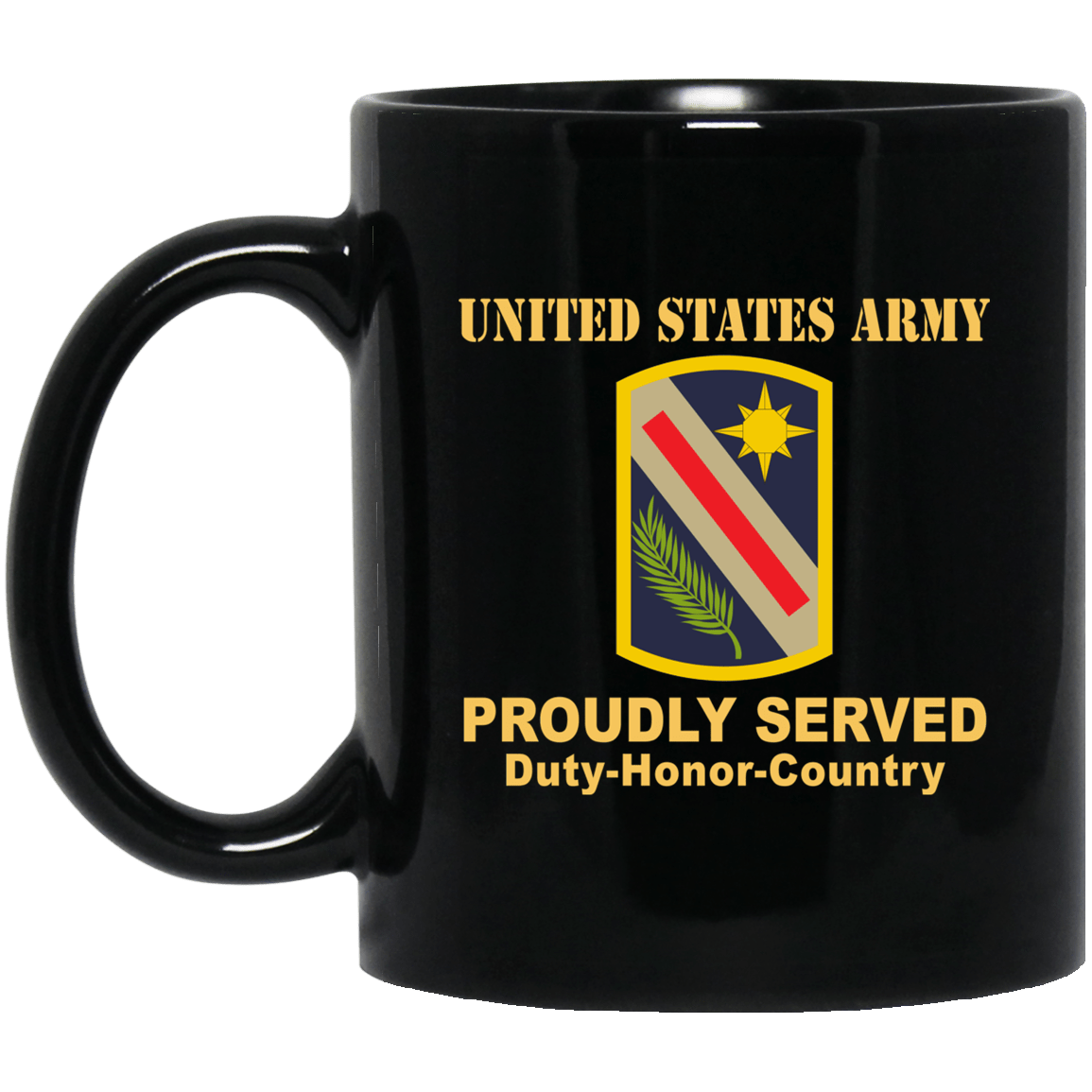 US ARMY 321 SUSTAINMENT BRIGADE- 11 oz - 15 oz Black Mug-Mug-Army-CSIB-Veterans Nation