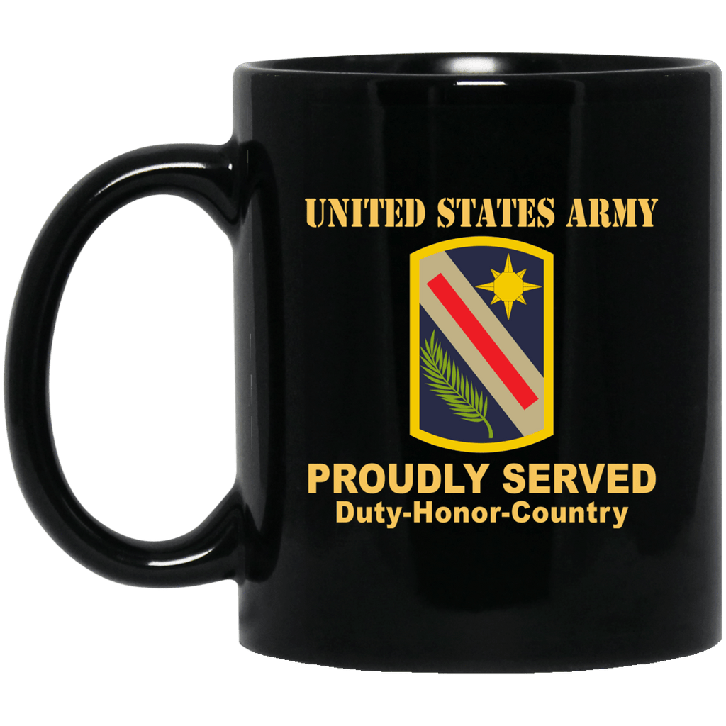 US ARMY 321 SUSTAINMENT BRIGADE- 11 oz - 15 oz Black Mug-Mug-Army-CSIB-Veterans Nation