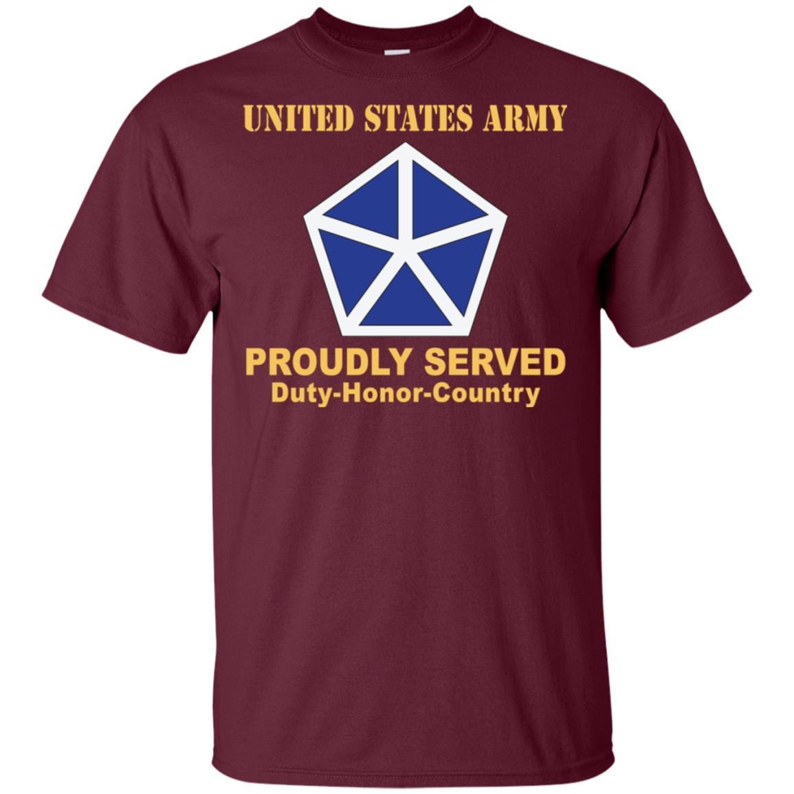 US ARMY 5TH CORPS- Proudly Served T-Shirt On Front For Men-TShirt-Army-Veterans Nation