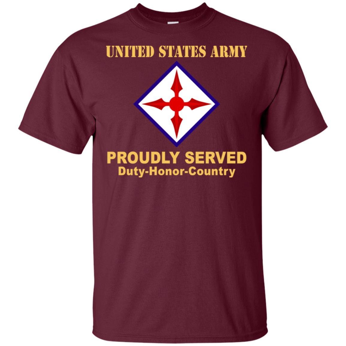 US ARMY 77 AVIATION BRIGADE- Proudly Served T-Shirt On Front For Men-TShirt-Army-Veterans Nation