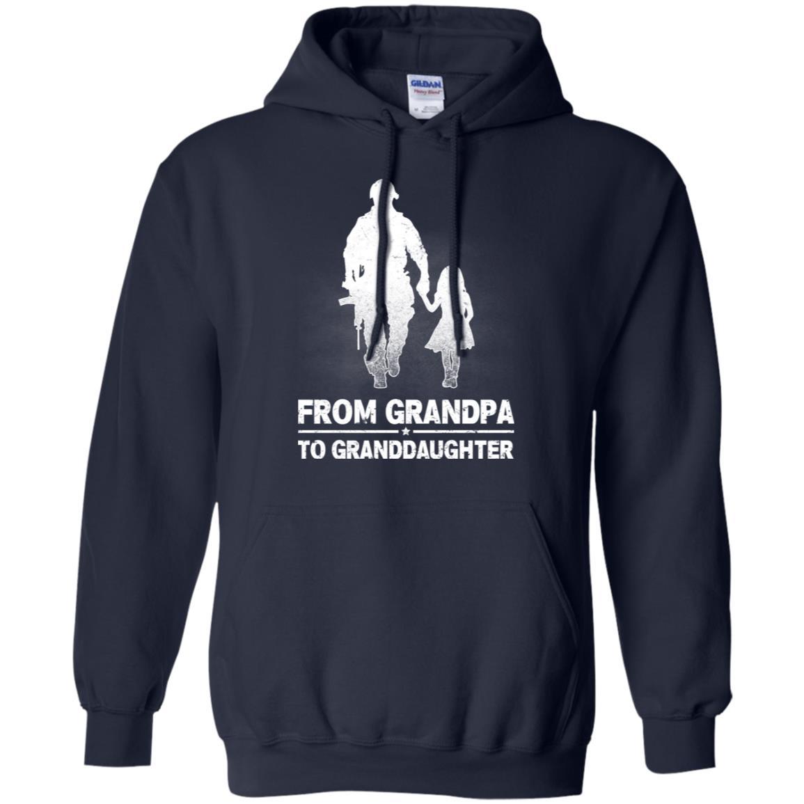 Military T-Shirt "From Grandpa to granddaughter On" Front-TShirt-General-Veterans Nation