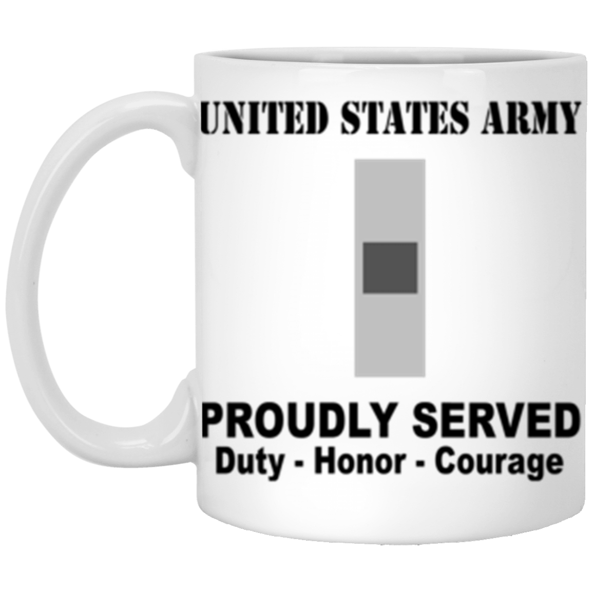 US Army W-1 Warrant Officer 1 W1 WO1 Warrant Officer Ranks Proudly Served Core Values 11 oz. White Mug-Drinkware-Veterans Nation