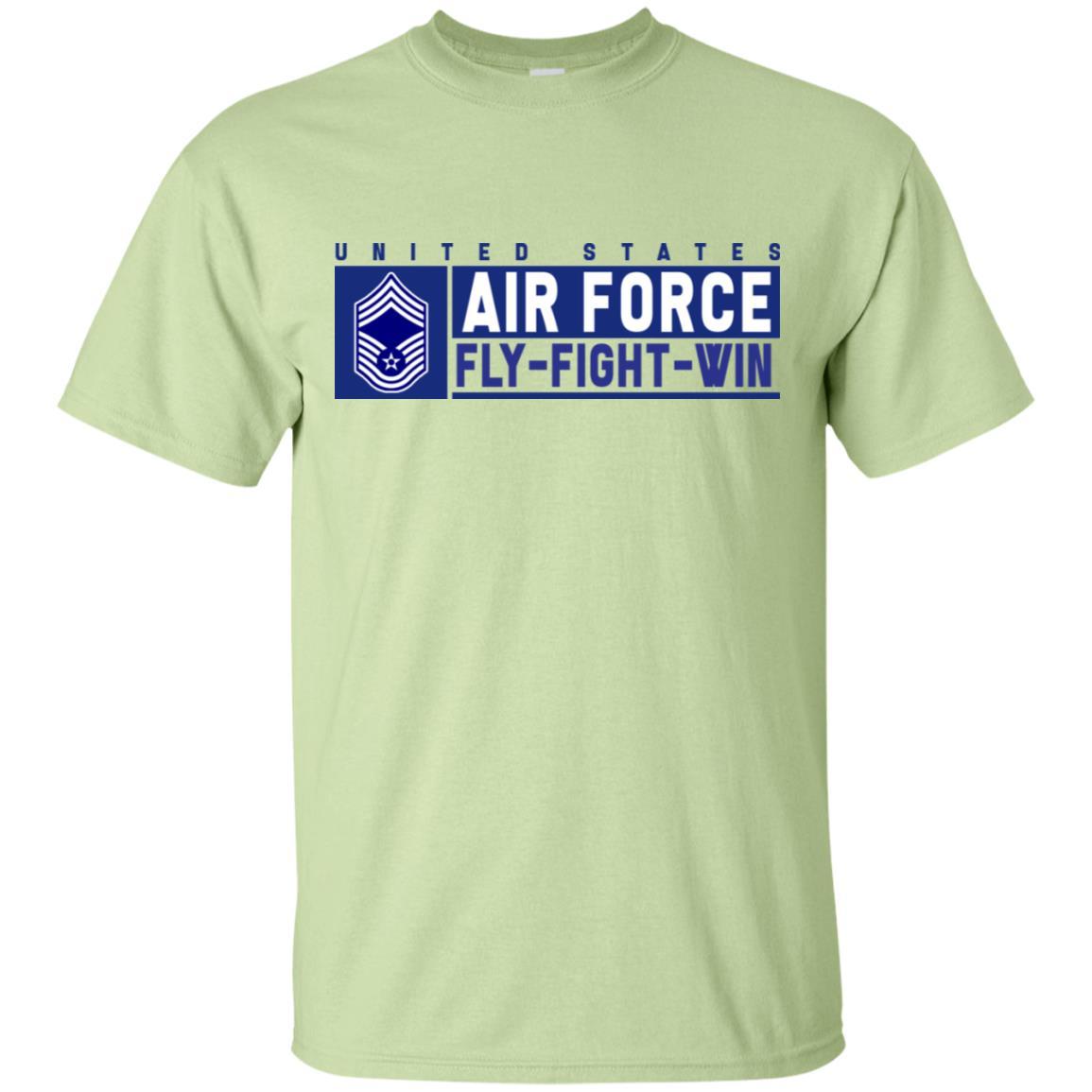 US Air Force E-9 Chief Master Sergeant Fly - Fight - Win T-Shirt On Front For Men-TShirt-USAF-Veterans Nation