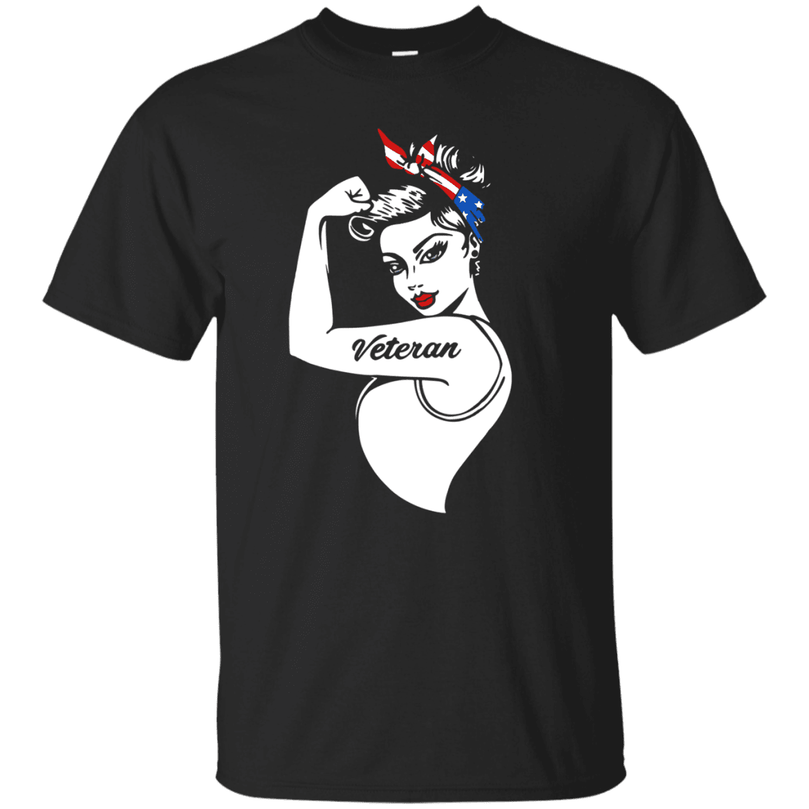 Military T-Shirt "Veteran Girl We Can Do It Women" Front-TShirt-General-Veterans Nation