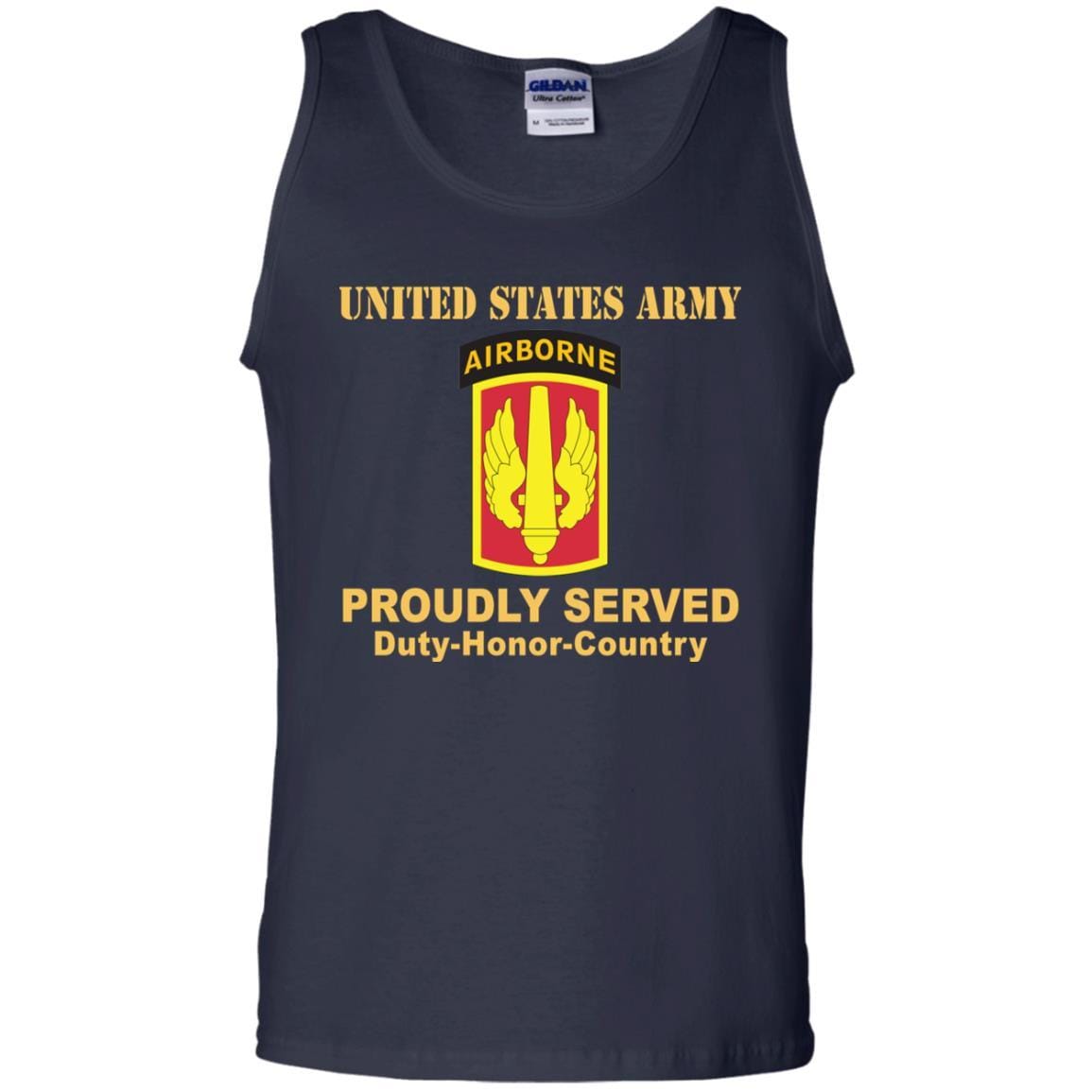 US ARMY 18TH FIELD ARTILLERY WITH AIRBORNE TAB- Proudly Served T-Shirt On Front For Men-TShirt-Army-Veterans Nation