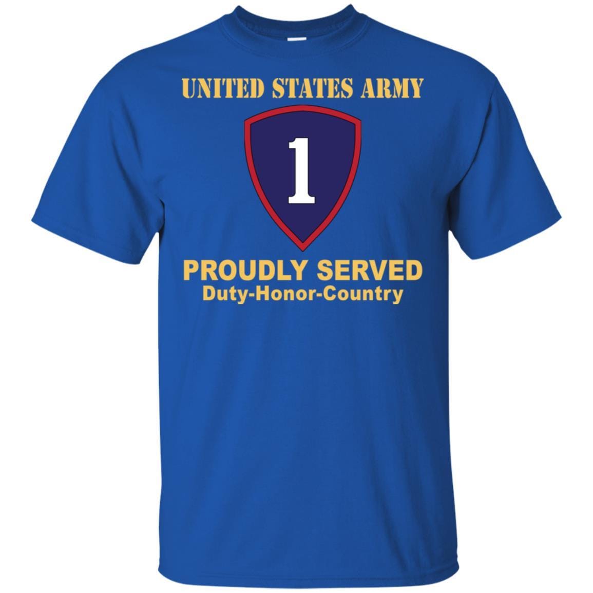 US ARMY 1ST PERSONNEL COMMAND- Proudly Served T-Shirt On Front For Men-TShirt-Army-Veterans Nation