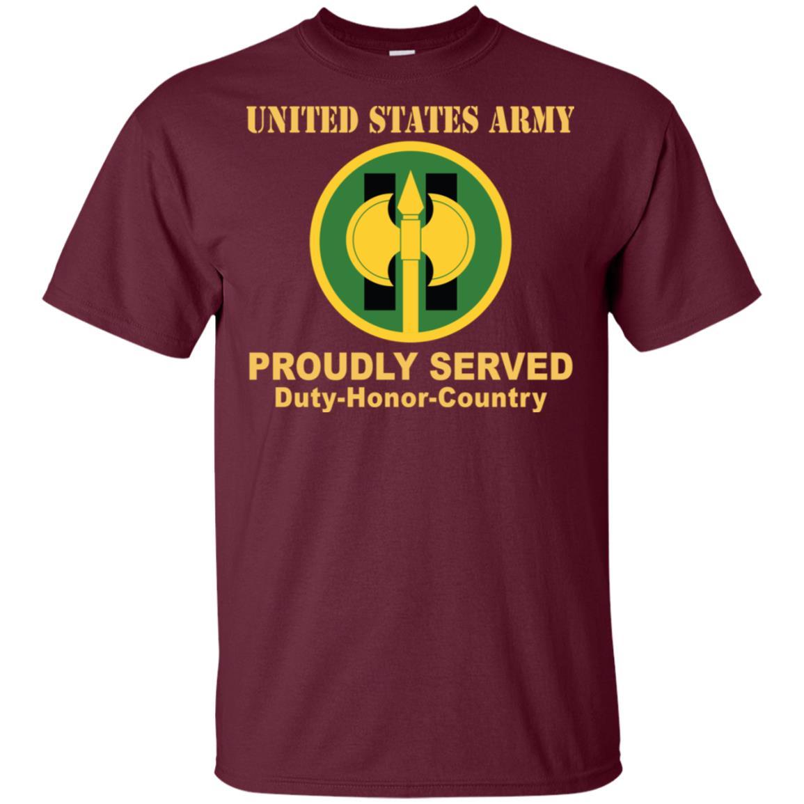 US ARMY 11TH MILITARY POLICE BRIGADE- Proudly Served T-Shirt On Front For Men-TShirt-Army-Veterans Nation