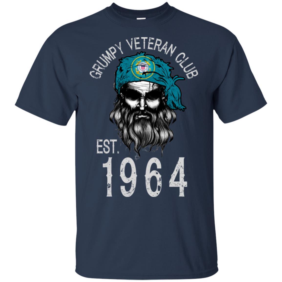 Grumpy Coast Guard Veteran Club T-Shirt On Front-TShirt-USCG-Veterans Nation