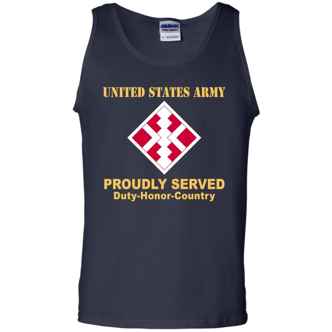 US ARMY 411TH ENGINEER BRIGADE- Proudly Served T-Shirt On Front For Men-TShirt-Army-Veterans Nation