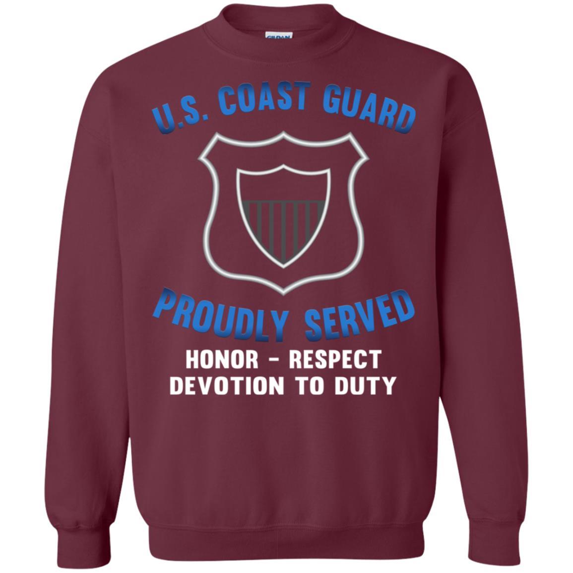USCG MARITIME ENFORCEMENT ME Logo Proudly Served T-Shirt For Men On Front-TShirt-USCG-Veterans Nation