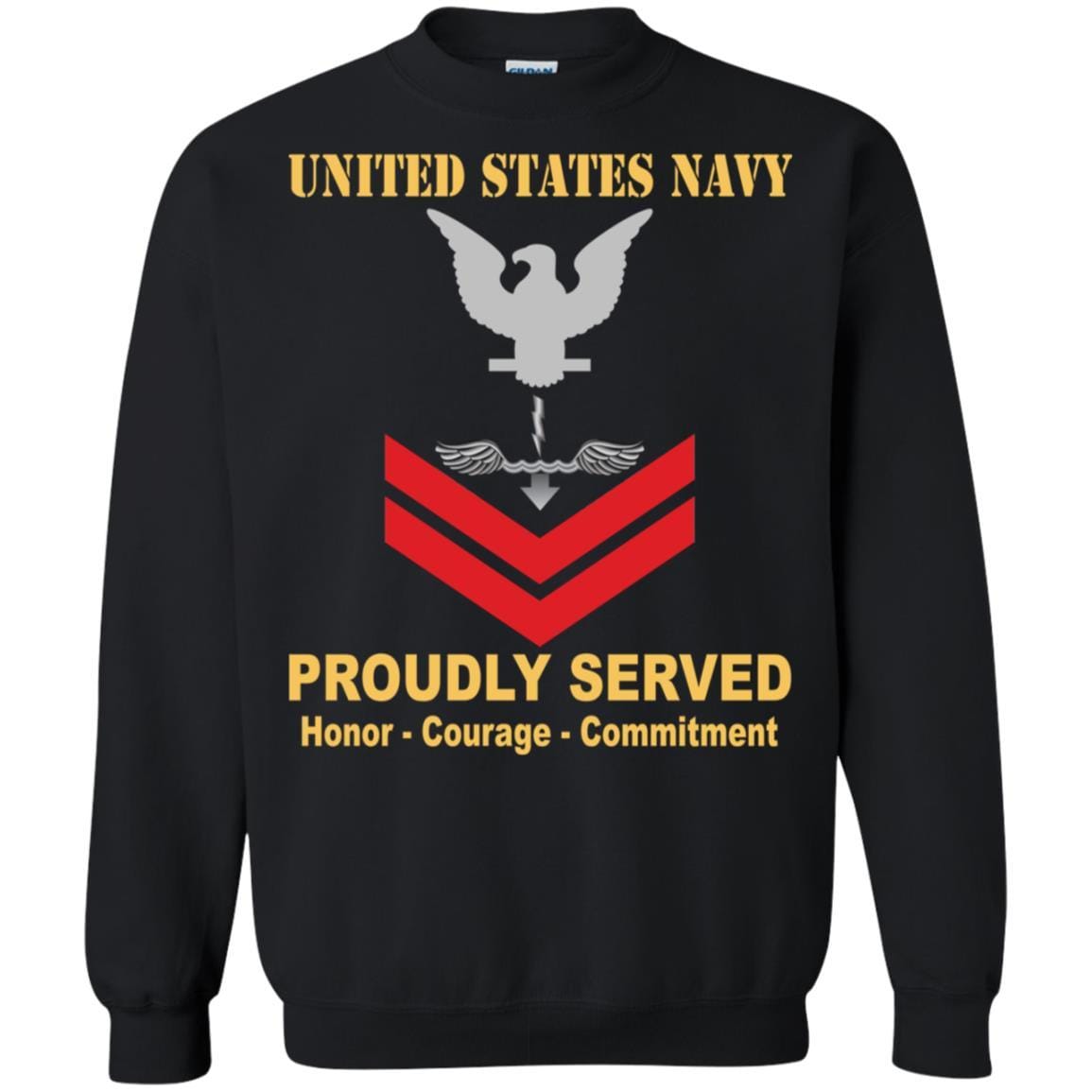 Navy Antisubmarine Warfare Technician Navy AX E-5 Rating Badges Proudly Served T-Shirt For Men On Front-TShirt-Navy-Veterans Nation