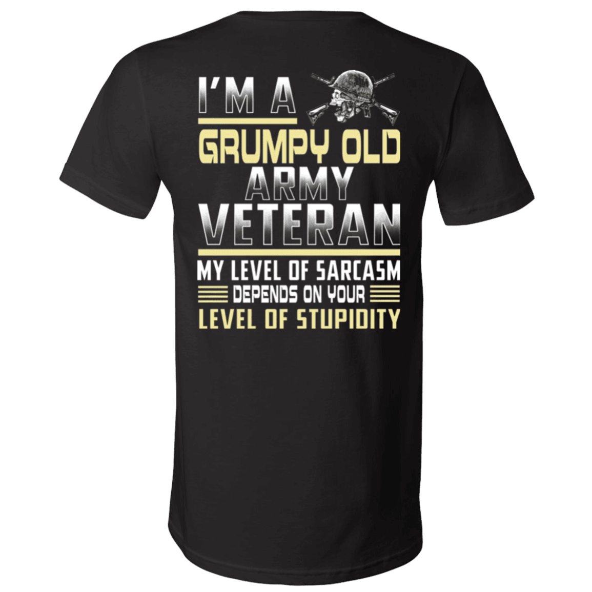 I'm A Grump Old Army Veteran - Men Back T Shirt-TShirt-Army-Veterans Nation