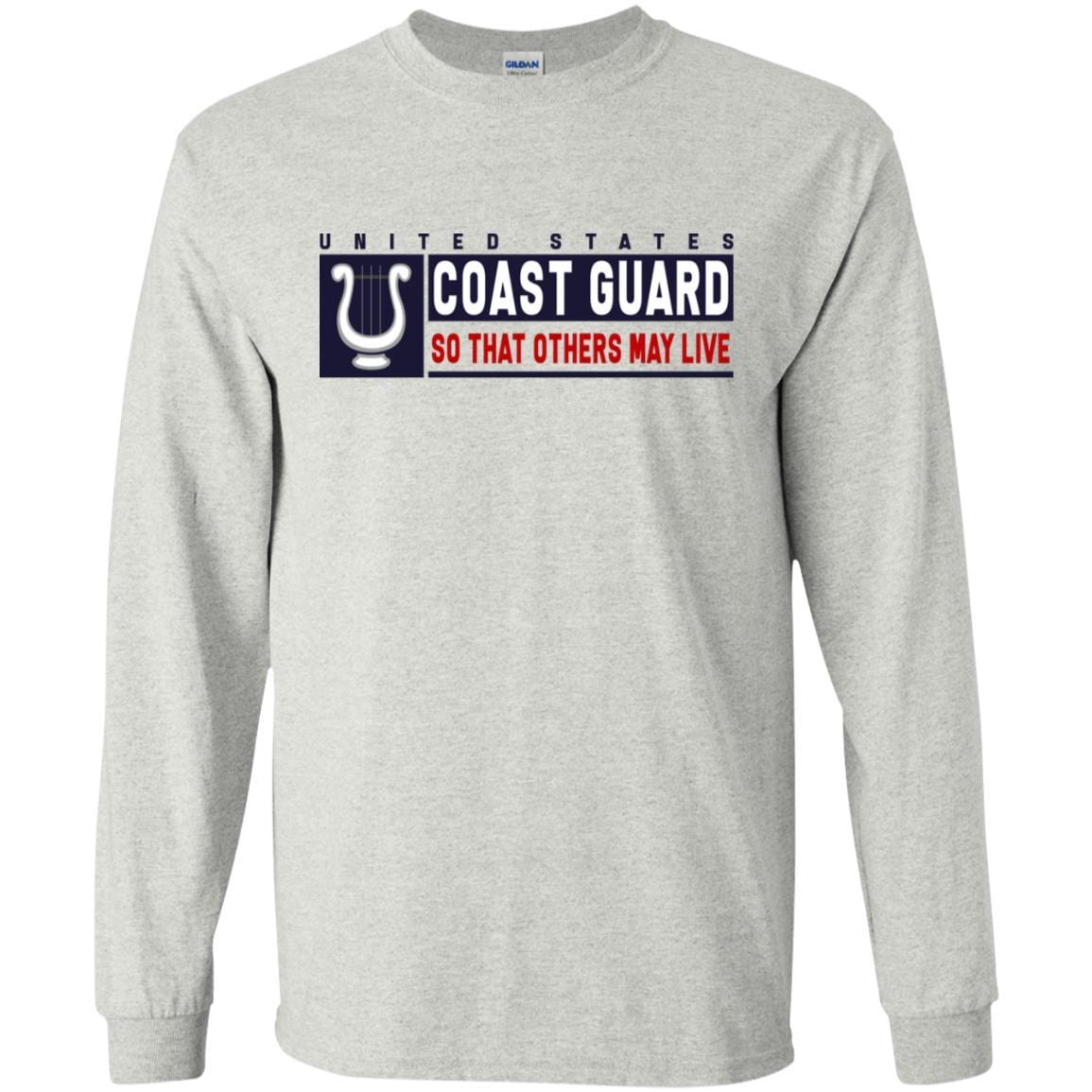 US Coast Guard Musician MU Logo- So that others may live Long Sleeve - Pullover Hoodie-TShirt-USCG-Veterans Nation