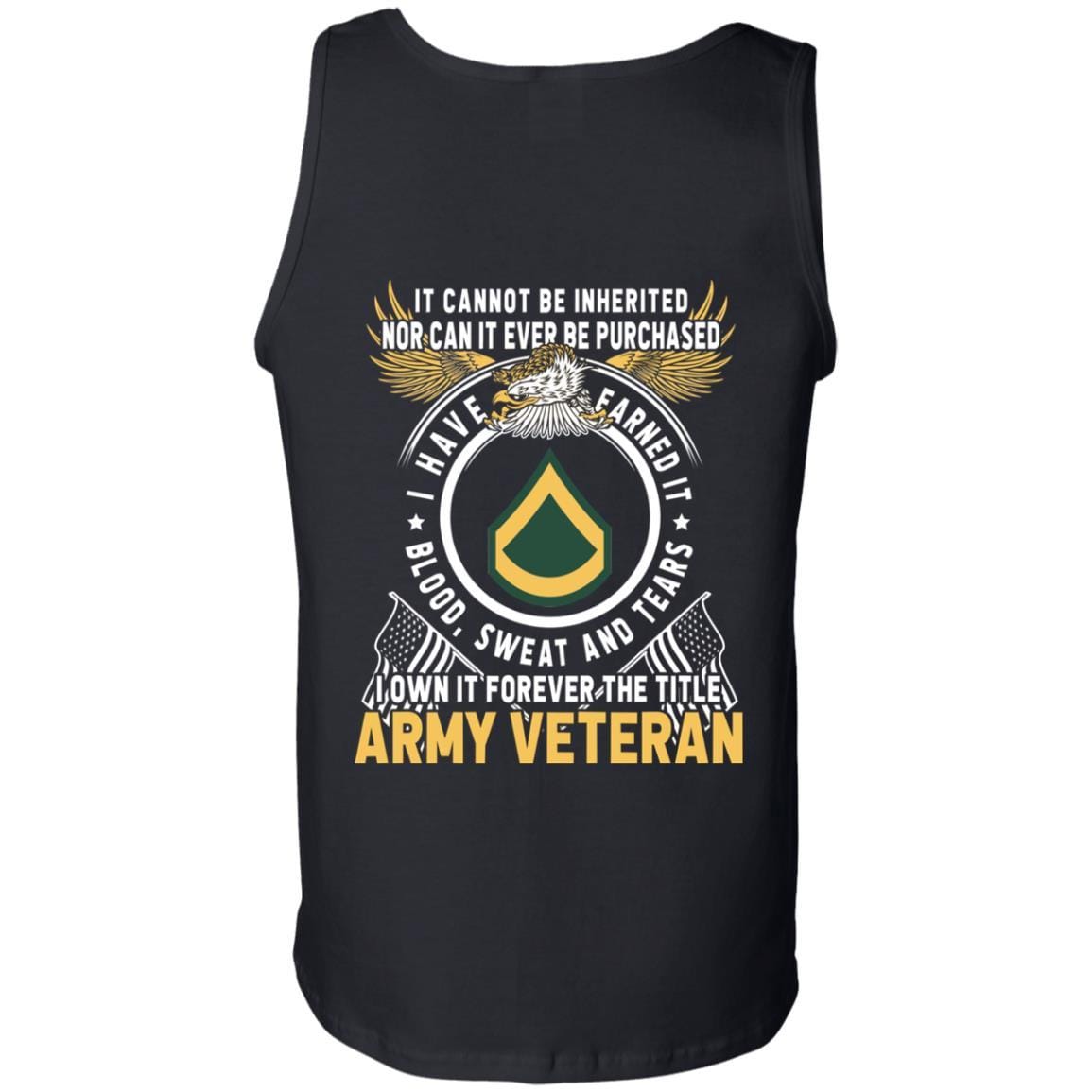 Army E-3 PFC E3 Private First Class Ranks T-Shirt For Men On Back-TShirt-Army-Veterans Nation