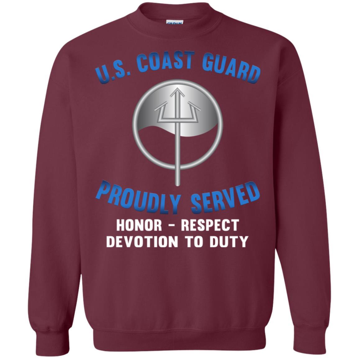 USCG MARINE SCIENCE TECHNICIAN MST Logo Proudly Served T-Shirt For Men On Front-TShirt-USCG-Veterans Nation