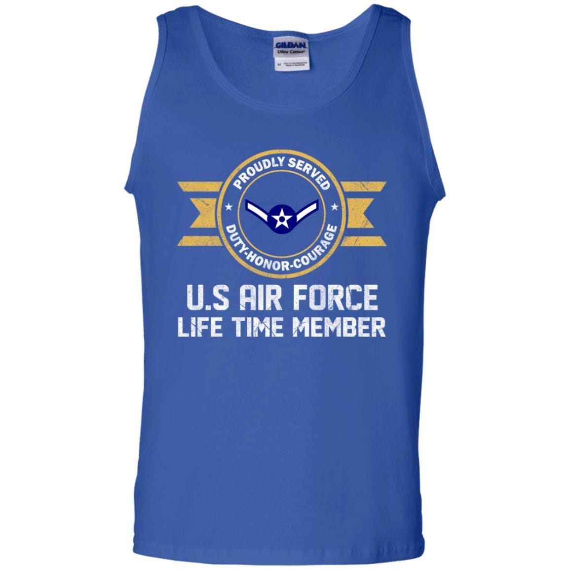 Life time member-US Air Force E-2 Airman Amn E2 Ranks Enlisted Airman Rank Men T Shirt On Front-TShirt-USAF-Veterans Nation