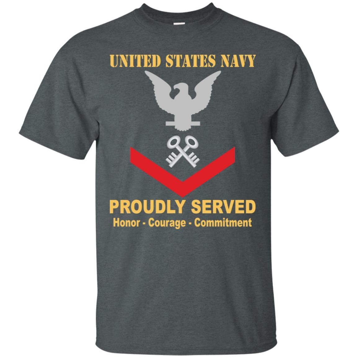 U.S Navy Logistics specialist Navy LS E-4 Rating Badges Proudly Served T-Shirt For Men On Front-TShirt-Navy-Veterans Nation