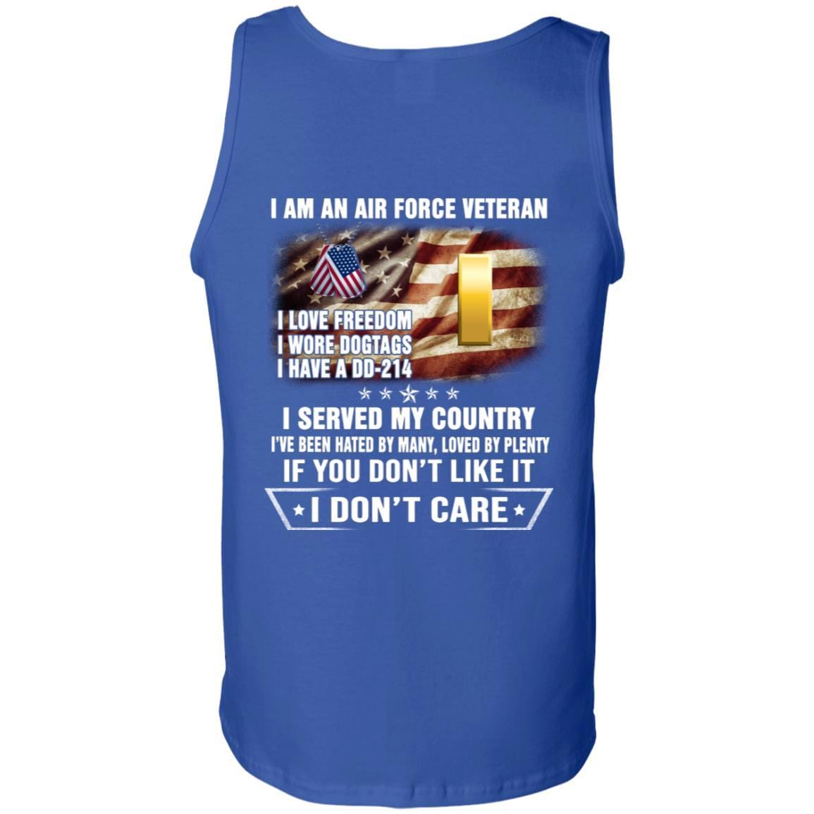 I Am An Air Force O-1 Second Lieutenant 2d Lt O1 Commissioned Officer Ranks Veteran T-Shirt On Back-TShirt-USAF-Veterans Nation