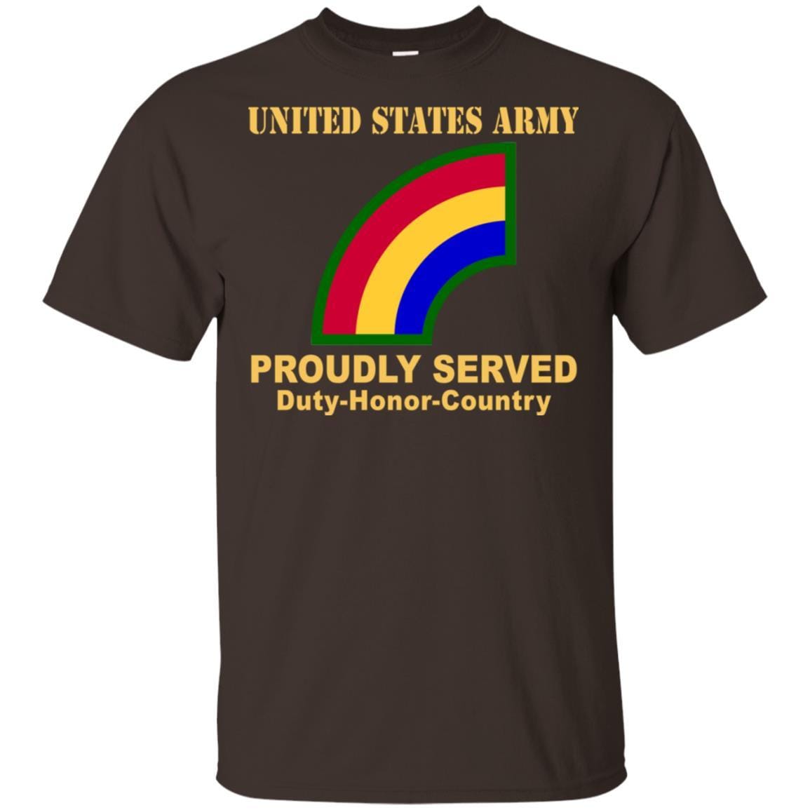 US ARMY 42ND INFANTRY DIVISION- Proudly Served T-Shirt On Front For Men-TShirt-Army-Veterans Nation