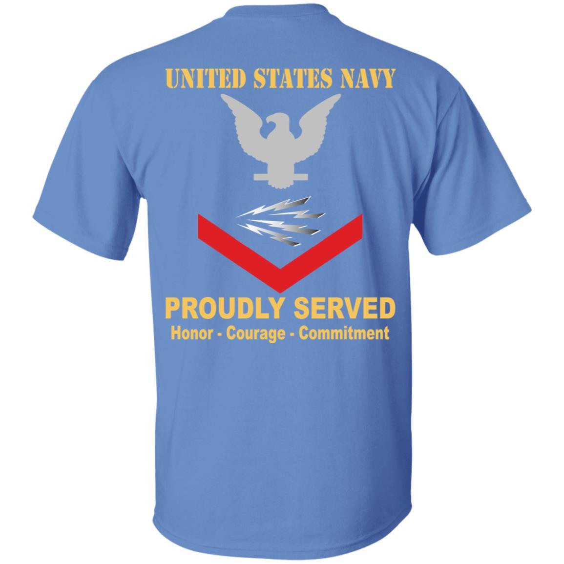 US Navy T-Shirt Radioman Navy RM E-4 PO3 Petty Officer Third Class On Back-TShirt-Navy-Veterans Nation