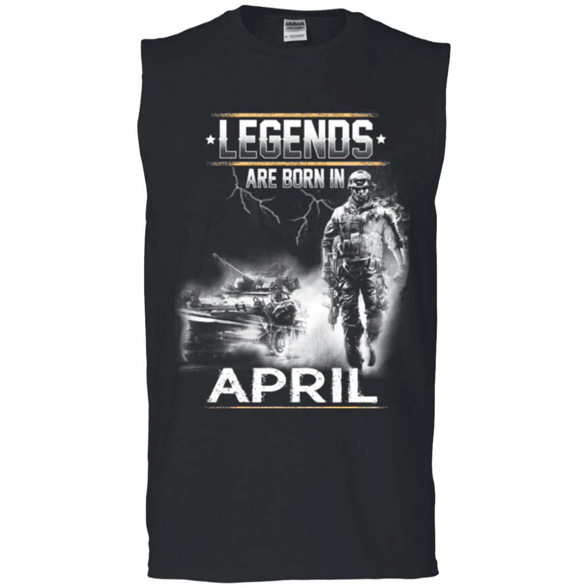 Military T-Shirt "LEGENDS ARE BORN IN APRIL"-TShirt-General-Veterans Nation