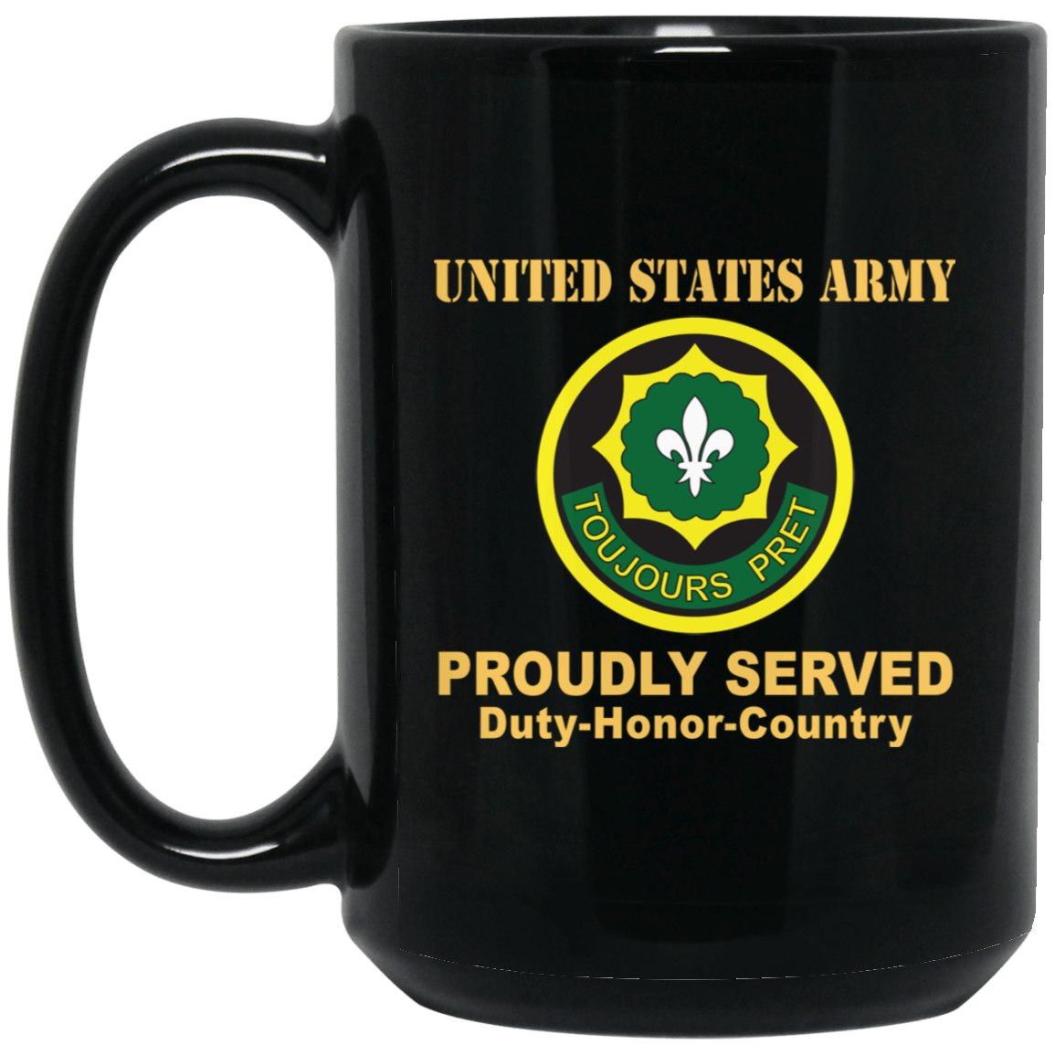 US ARMY 2ND CAVALRY REGIMENT- 11 oz - 15 oz Black Mug-Mug-Army-CSIB-Veterans Nation
