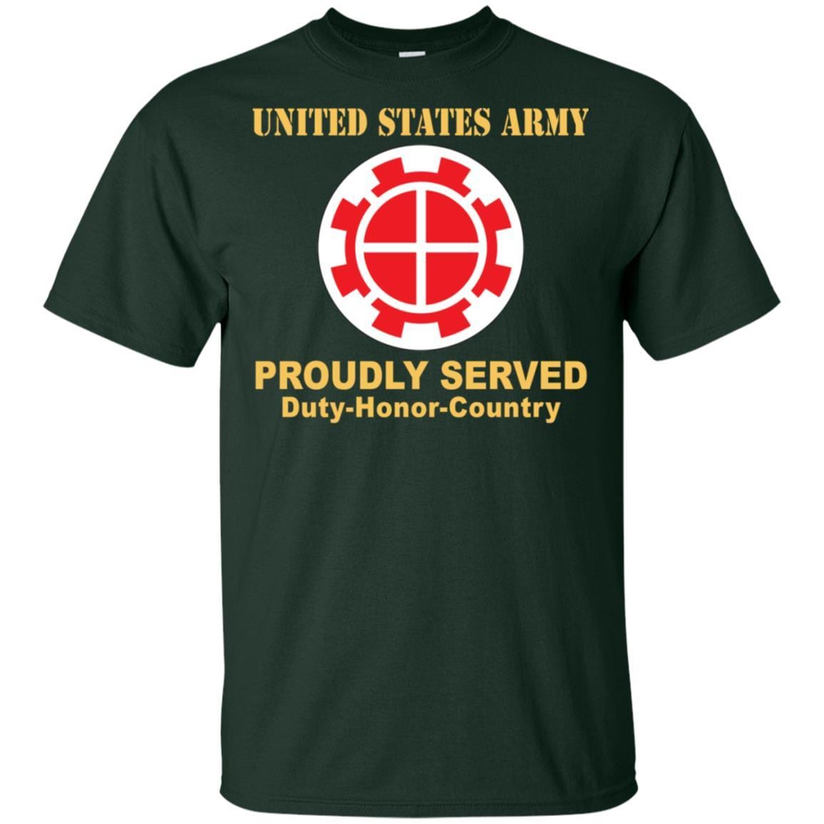 US ARMY 35TH ENGINEER BRIGADE - Proudly Served T-Shirt On Front For Men-TShirt-Army-Veterans Nation