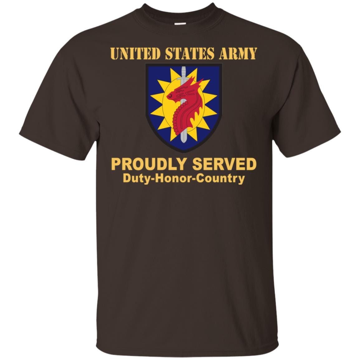 US ARMY 224 SUSTAINMENT BRIGADE- Proudly Served T-Shirt On Front For Men-TShirt-Army-Veterans Nation