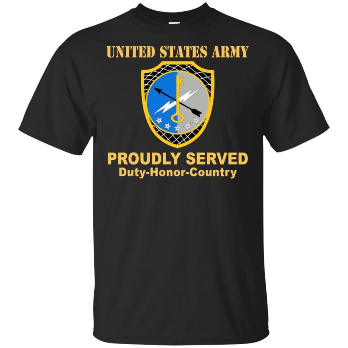 US ARMY 780TH MILITARY INTELLIGENCE BRIGADE- Proudly Served T-Shirt On Front For Men-TShirt-Army-Veterans Nation