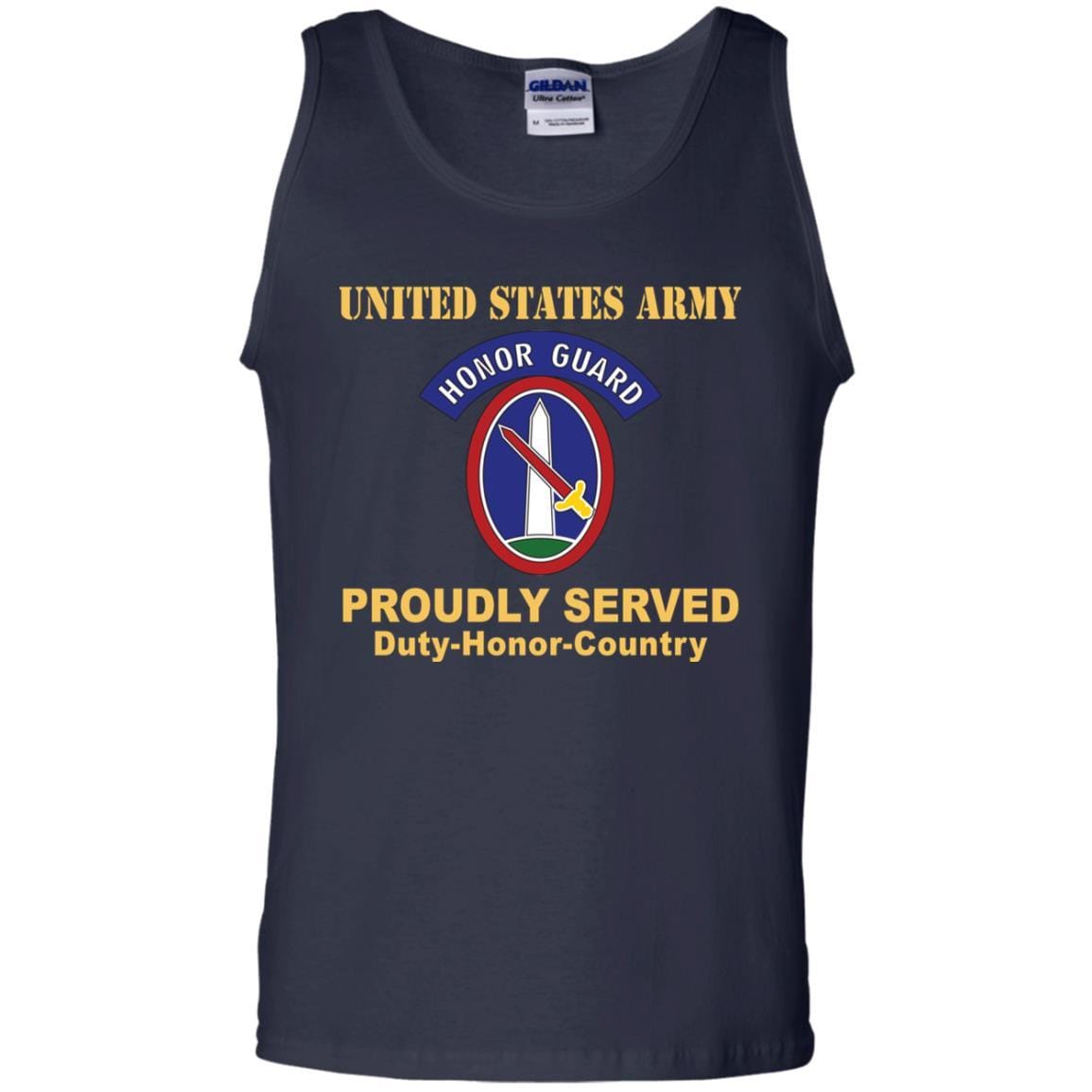 US ARMY 3RD INFANTRY REGIMENT, MILITARY DISTRICT OF WASHINGTON WITH HONOR GUARD TAB- Proudly Served T-Shirt On Front For Men-TShirt-Army-Veterans Nation