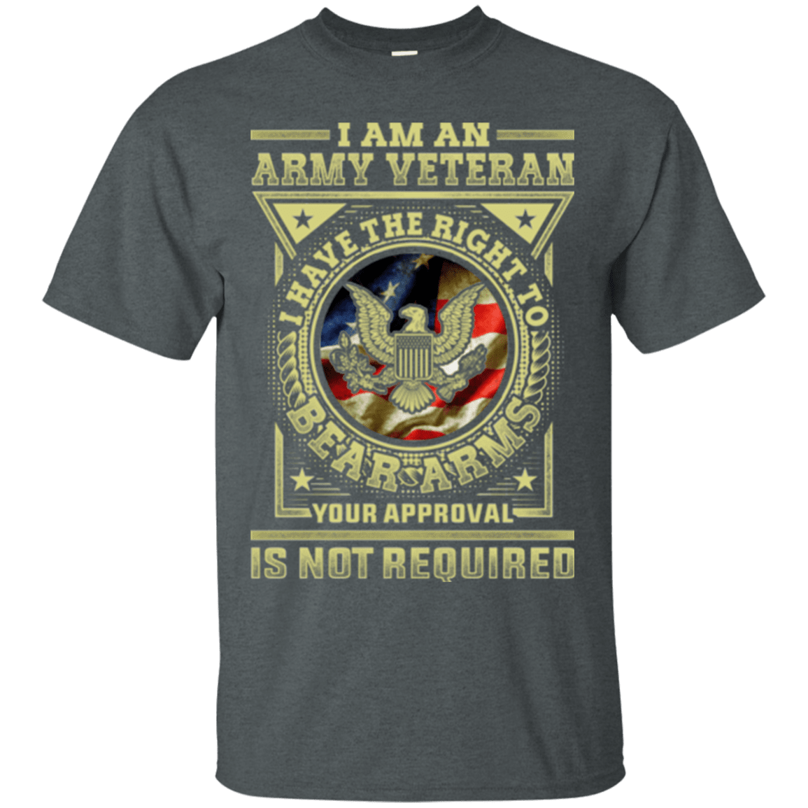 Army Veteran Have the Right To Bear Arms Men Front T Shirts-TShirt-Army-Veterans Nation