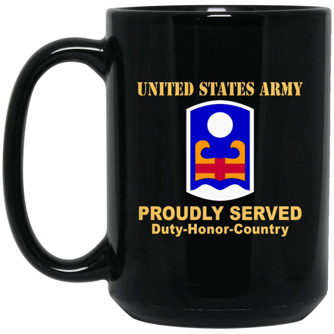 US ARMY 92 INFANTRY BRIGADE - 11 oz - 15 oz Black Mug-Mug-Army-CSIB-Veterans Nation